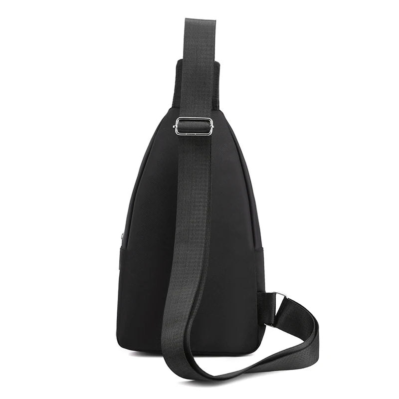 Women's Pure Color Nylon Chest Bag – Casual Shoulder & Crossbody Bag, Fashionable High-Quality Female Bag