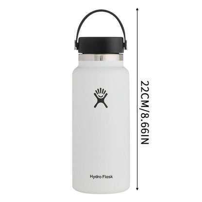 32oz Stainless Steel Insulated Water Cup – Leak-Proof Office Mug with Handle & Soft Cover