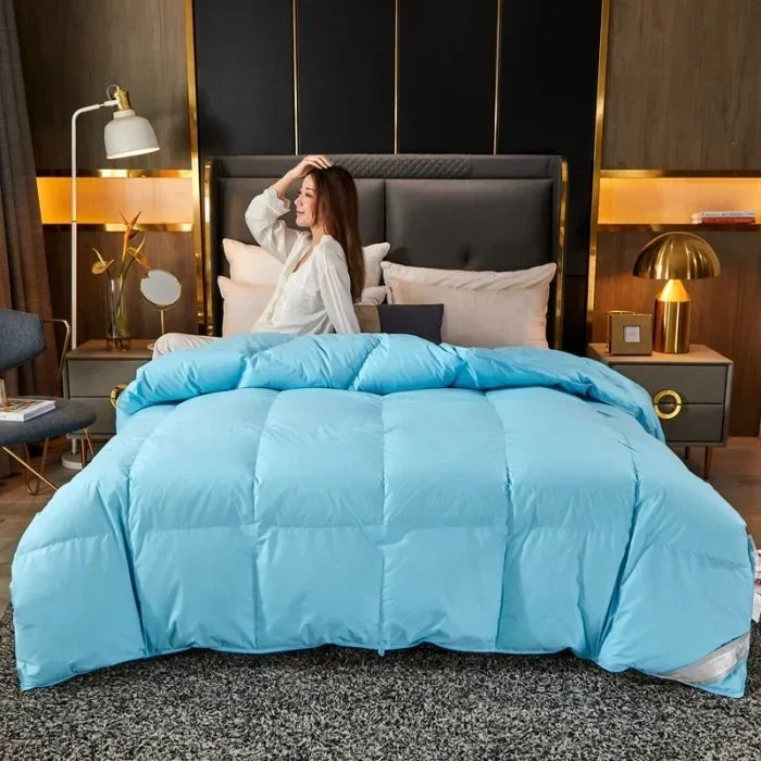 95% White Goose Down Duvet – Five-Star Hotel Quality, Warm Double or Single Goose Down Comforter