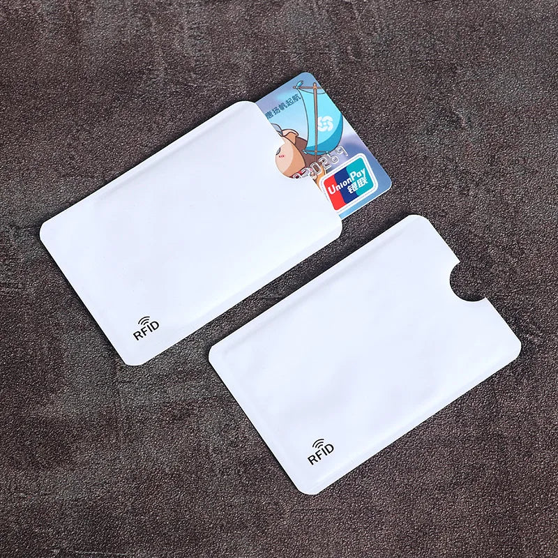 10PCS RFID Card Protector Sleeves - Anti Scan NFC Blocking Aluminum Foil Credit Card Holder