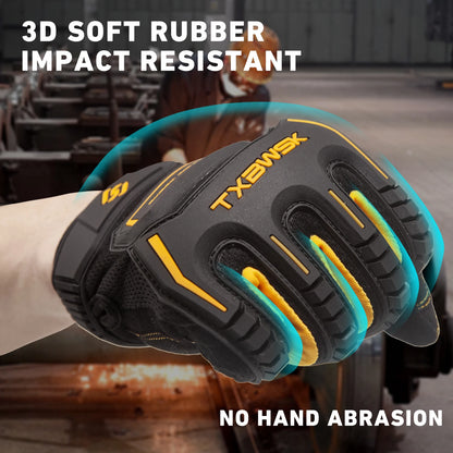 High-Dexterity Work Gloves - Touchscreen Utility & Mechanic Gloves with Excellent Grip for Men & Women