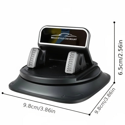 Car Center Console Phone Holder - 360° Rotating Anti-Slip Dashboard Navigation Stand
