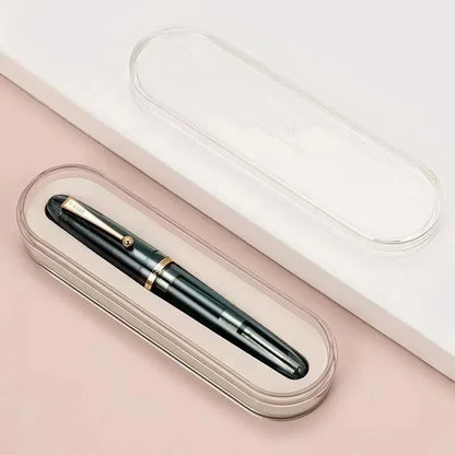 Luxury JinHao 9019 Dadao Fountain Pen – Transparent Acrylic Spin Design, 40mm Nib for Office & School Writing Supplies