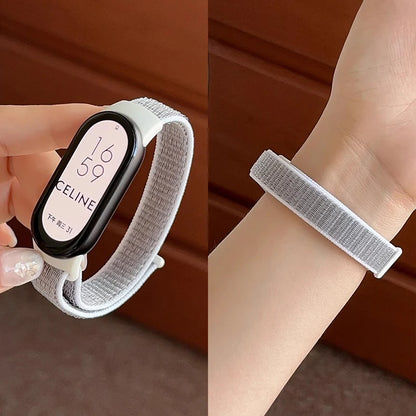 Nylon Sport Loop Strap for Xiaomi Mi Band 9 8 NFC – Replacement Wristband for Mi Band 7 6 5 4 3