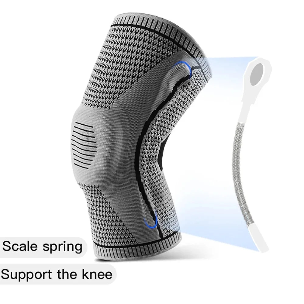 Silicone Knee Brace Compression Sleeve – Patella Support Knee Pads for Running & Sports