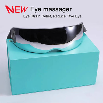 New Eye Massage Device with Heating & Vibration – Acupressure Massager with 12 Heads for Super Relaxation