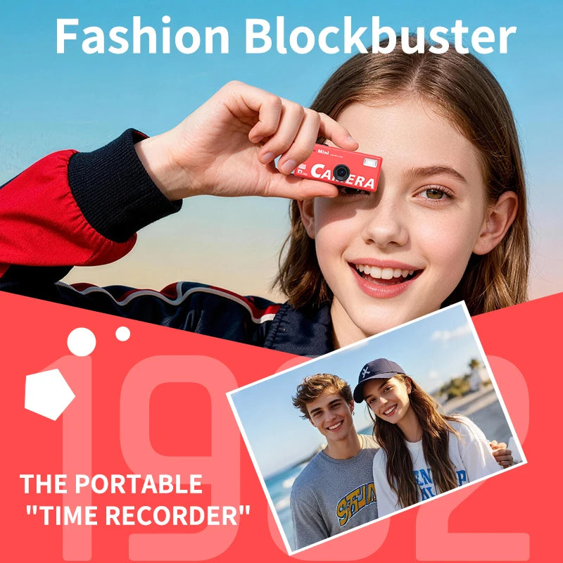 Ourlife Mini Keychain Camera - 0.96-Inch Flip Screen Retro CCD 720P Digital Video Recorder