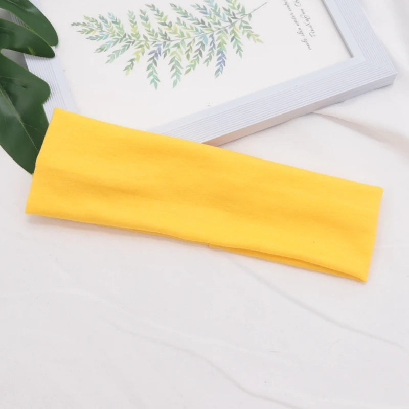Elastic Cotton Fashion Headband – Unisex Stretch Hair Band for Yoga, Running, Fitness & Makeup Hair Accessories