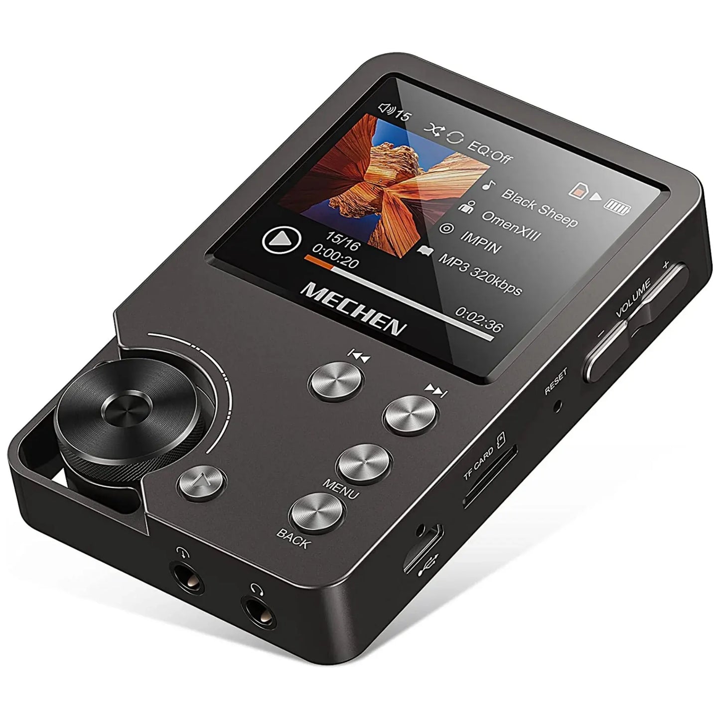 MECHEN M30 Lossless MP3 Player - HiFi Sound, 64GB Memory Card, Expandable Up to 256GB