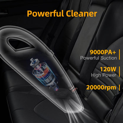 Wireless Handheld Vacuum Cleaner – Powerful Cyclone Suction, Rechargeable Quick-Charge for Car, Home & Pet Hair