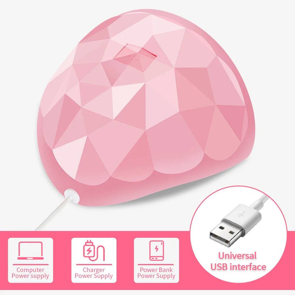 CNHIDS 54W 18 LED UV Nail Dryer – Manicure Lamp with USB, Smart Timer & Sun Light for Gel Nail Polish Curing