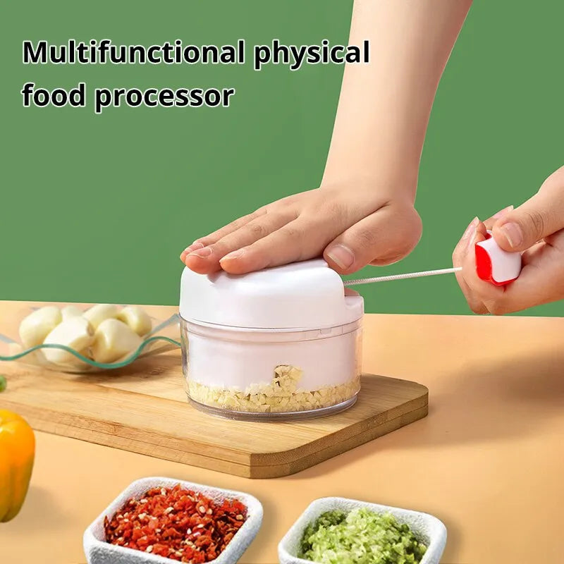 White Hand-Pulled Garlic Grinder - Multi-Functional Palm Kitchen Tool for Shredding Garlic - Convenient Garlic Puller & Shredding Machine