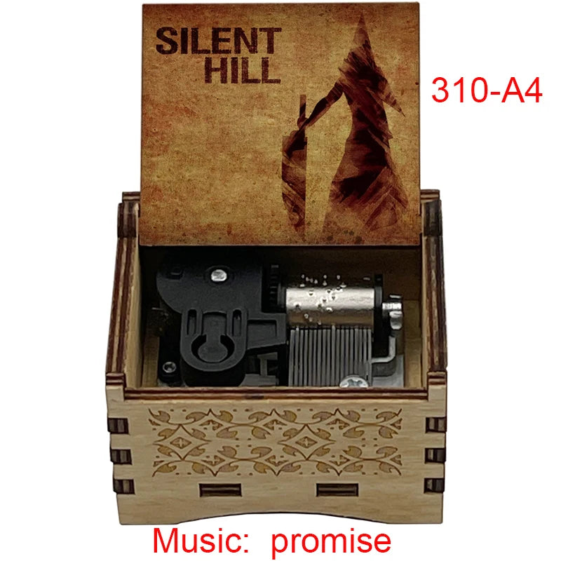 Silent Hill 2 Promise Music Box - 18-Tone Classic Game Soundtrack Wooden Decor and Holiday Gift