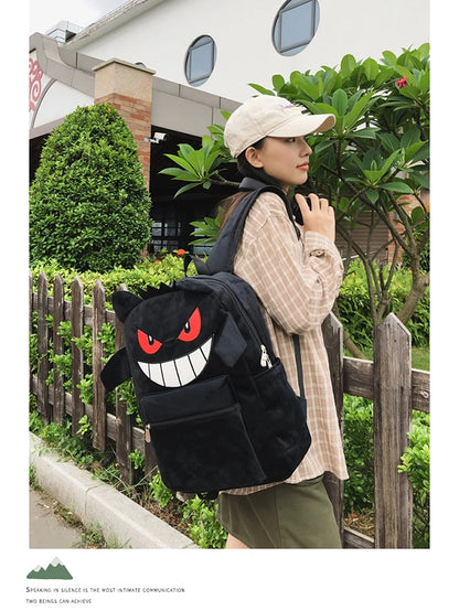 New Fashion Women's Backpack — High-Quality Large Capacity Computer Bag with Cartoon Pattern, Soft Fabric Shoulder Handbag