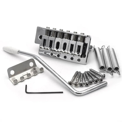 Miwayer 52.5mm Guitar Tremolo Bridge — Vintage Steel Saddle Block Set for Fender Strat & Squier Electric Guitars, Chrome