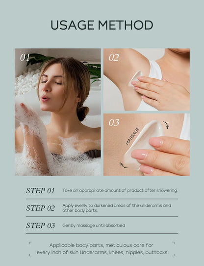 QUIYUM Underarm & Body Brightening Cream 30g – Dark Spot Corrector for Armpits, Knees & Elbows, Melanin Removal & Skin Tone Care Cream