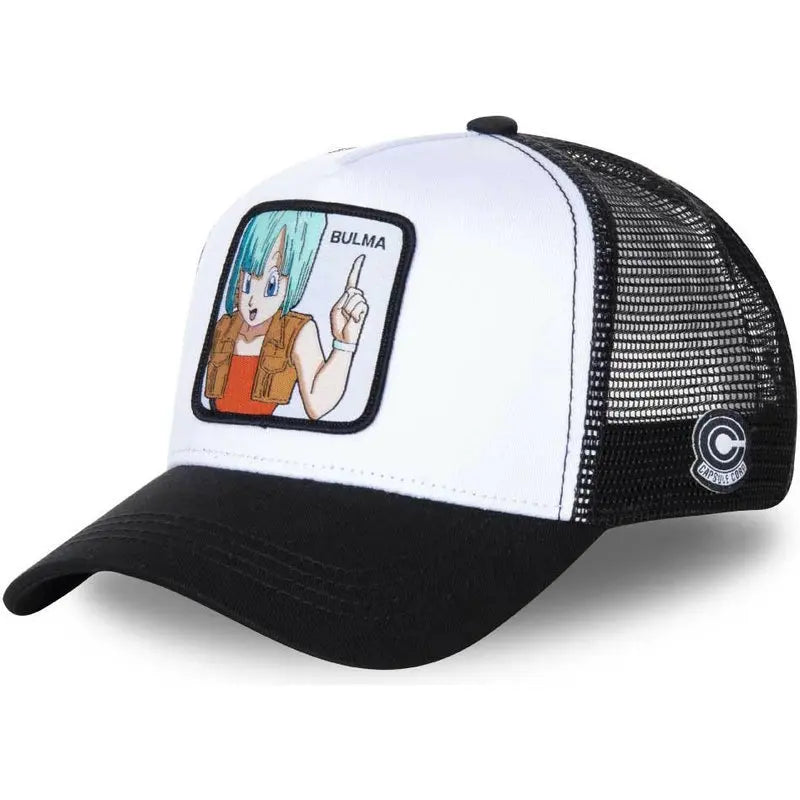 Dragon Ball Son Goku Embroidered Cap - Adjustable Hip Hop Trucker Mesh Sun Visor Hat for Men & Travel