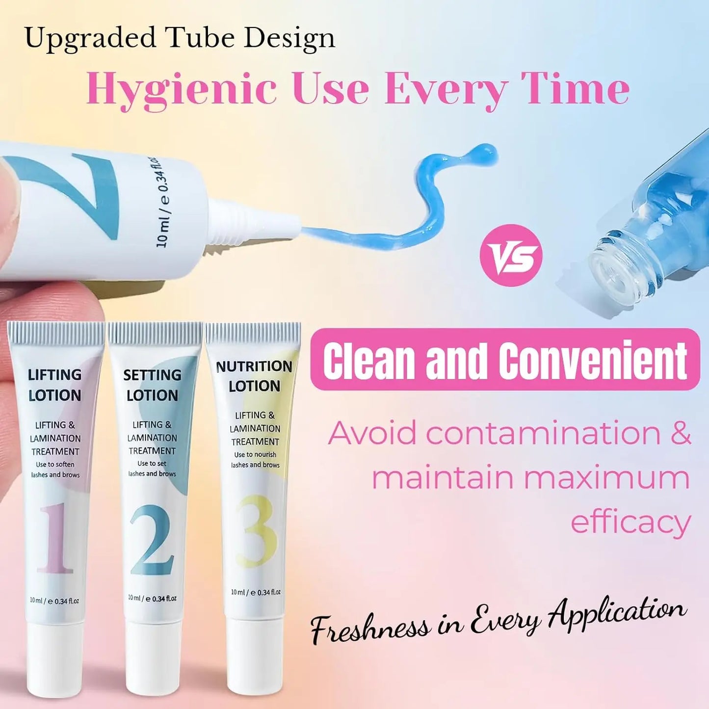 Lomansa Lash Lift Kit - Eyelash Perm & Eyebrow Lamination Set with Step 1#2#3#4 Lifting Lotion Tools
