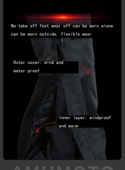 AMU Motorcycle Quick Take Off Pants – Waterproof, Windproof, Thermal Protective Gear for Men & Women