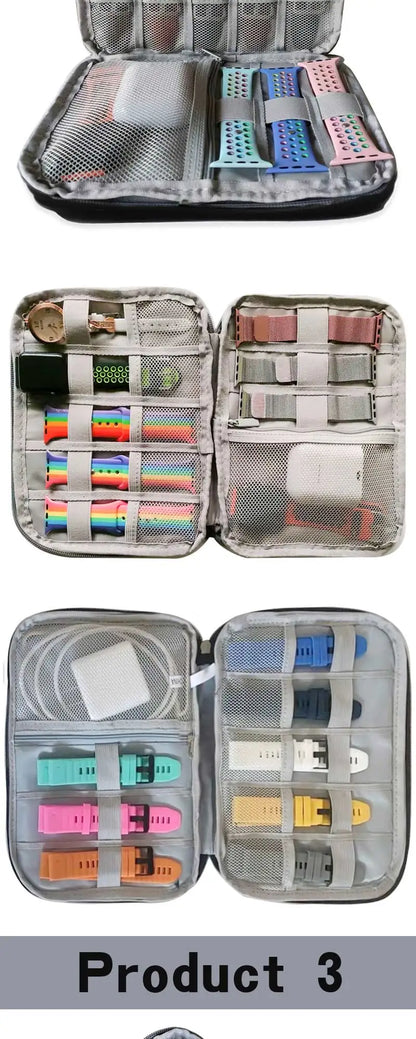 Waterproof Portable Watch Storage Box - Organizer for Men & Women, Smartwatch & Apple Watch Strap Holder