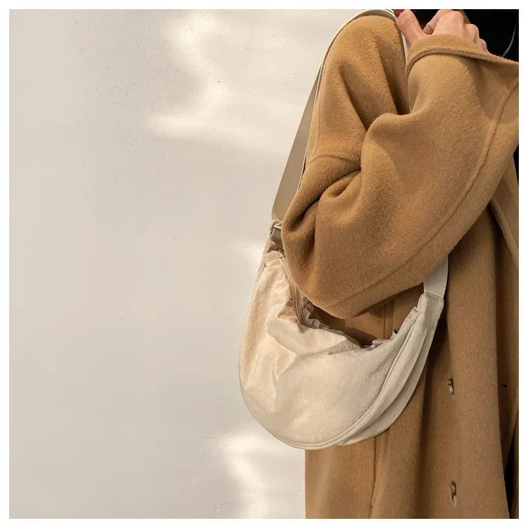 Casual Nylon Hobo Crossbody Bag for Women – Shoulder, Half Moon, Tote Travel Shopper & Purses