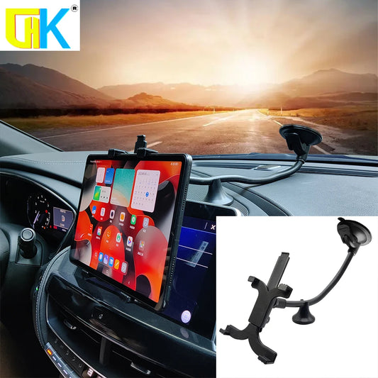 Car Tablet Holder Long Arm — Suction Cup Mount for 7-13'' iPad, Xiaomi Tablet, SUV & Truck