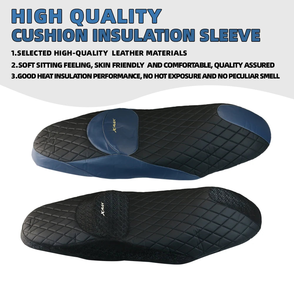 YAMAHA XMAX Motorcycle Seat Cover - Leather Cushion Protector Insulated Comfort Accessory for XMAX 125/250/300/400
