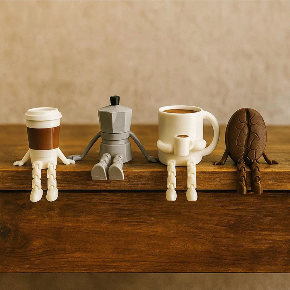 Coffee Bar Decor - Coffee Bean & Mug-Themed Accent for Coffee Lovers