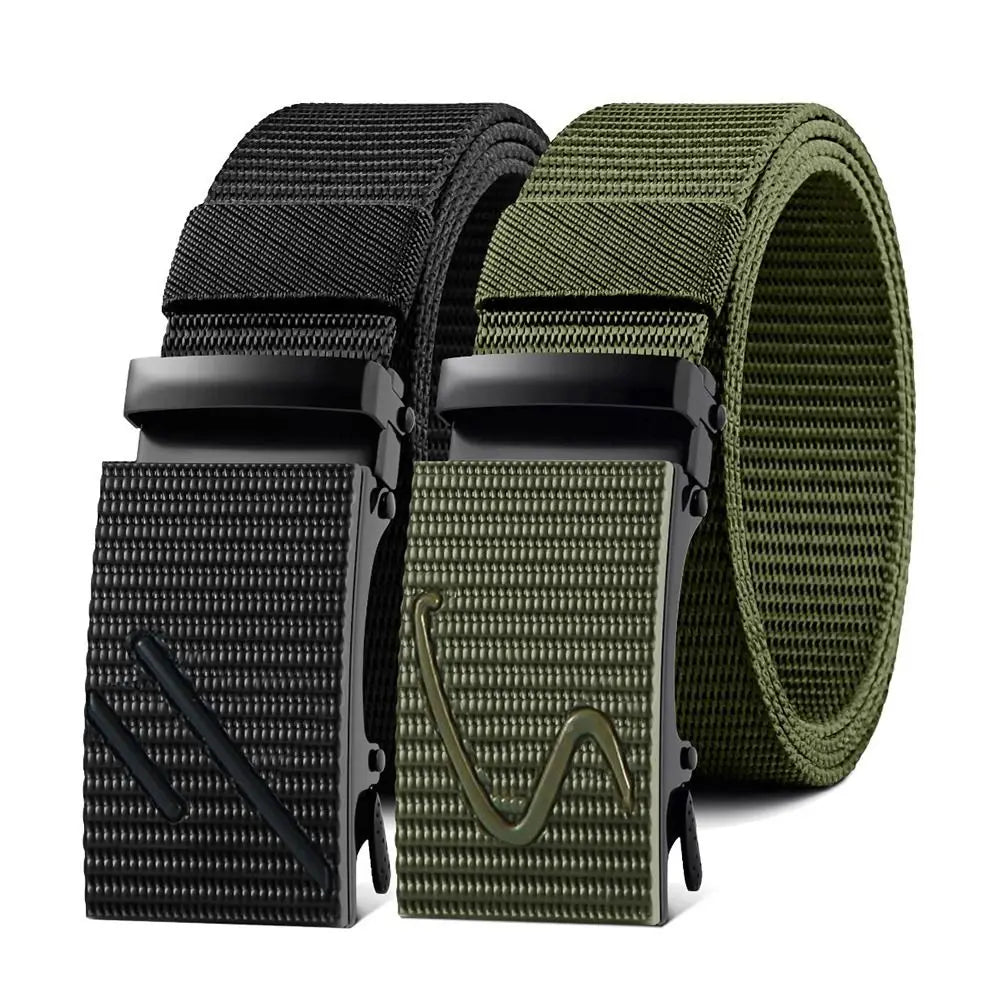 Men's Casual Cowboy Nylon Belt – Breathable Tactical Waistbelt with Alloy Buckle for Outdoor Accessories