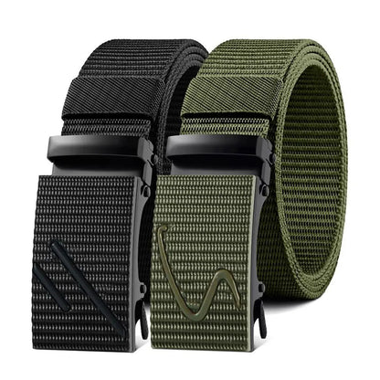 Men's Casual Cowboy Nylon Belt – Breathable Tactical Waistbelt with Alloy Buckle for Outdoor Accessories