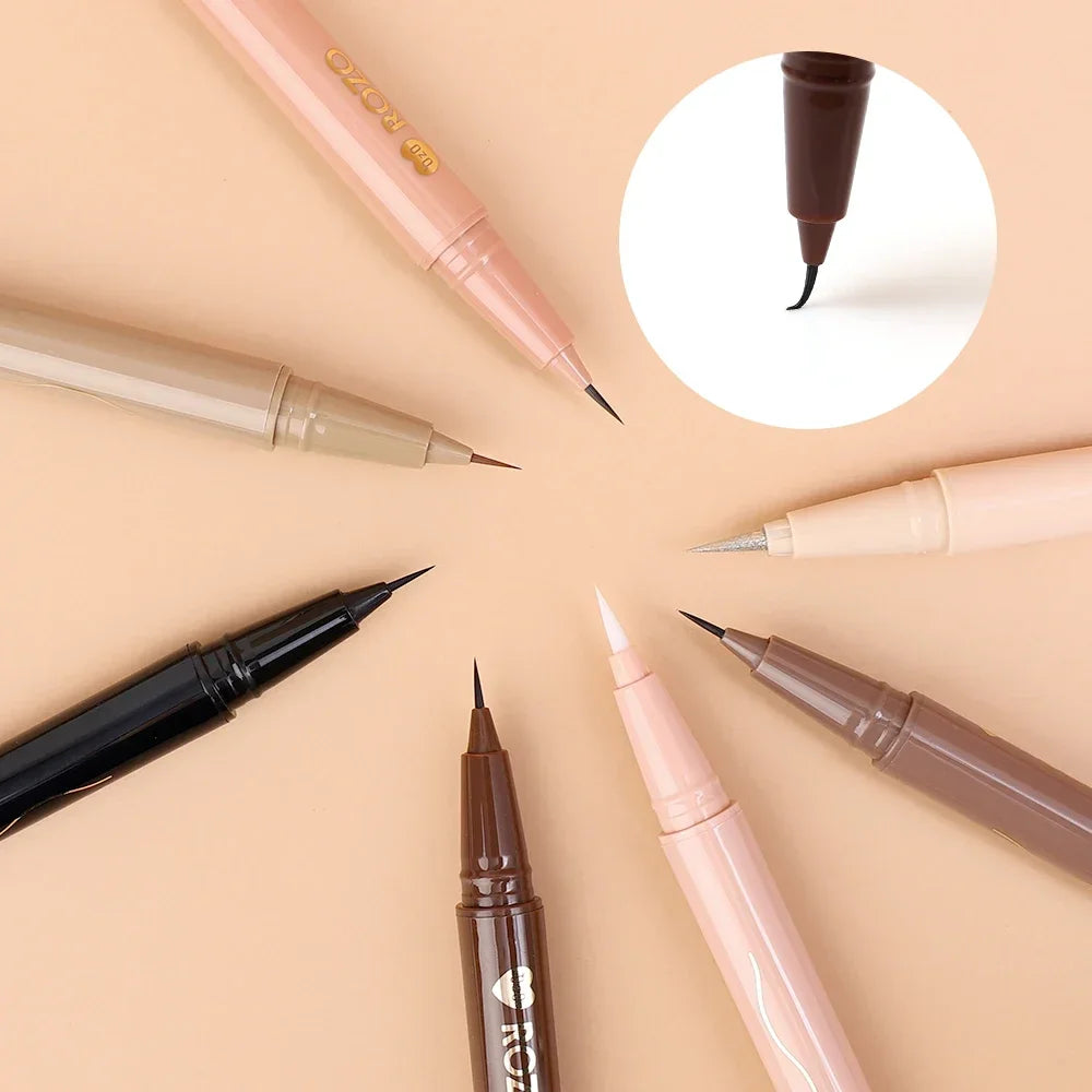 Waterproof Diamond Glitter Champagne Liquid Eyeliner: Black & Brown Eye Liner Pen for Party Makeup - Eye Beauty Essentials