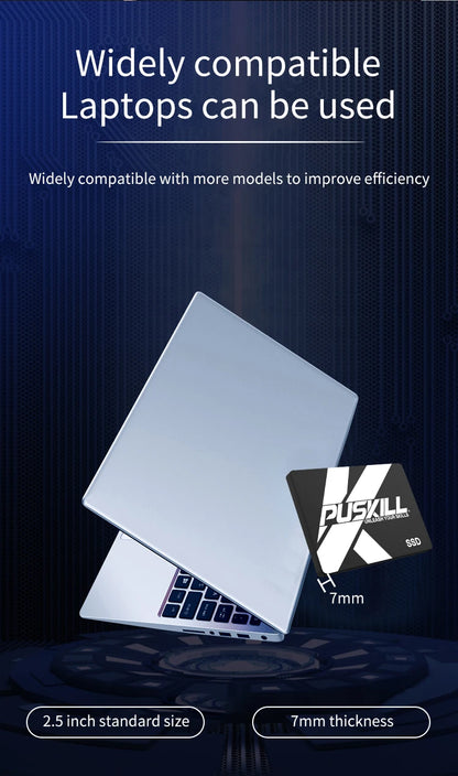 PUSKILL SATA3 SSD – 2.5" Internal Solid State Drive for Laptop & Desktop, Available in 120GB, 256GB, 512GB, 1TB, 2TB   2/2