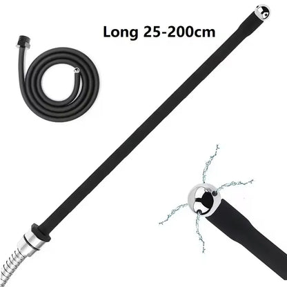 50–200cm Silicone Enema Syringe Set – Douche, Anal Shower, Beads & Nozzle Attachment