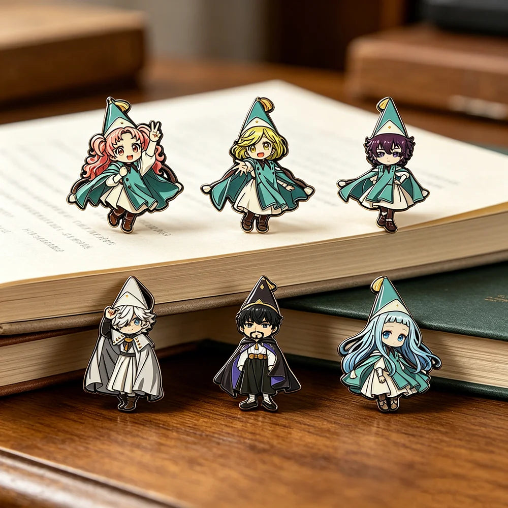 Witch Hat Atelier Enamel Pin Set - 6PCS Chibi Anime Brooch Collection for Backpacks, Bags & Fans