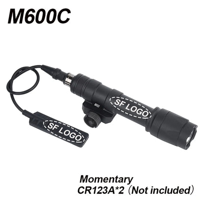 PEQ-15 Tactical SureFire M600C/M300A Flashlight — AR15 Airsoft Dual Control Switch with Red/Green/Blue Laser, Hunting Accessory
