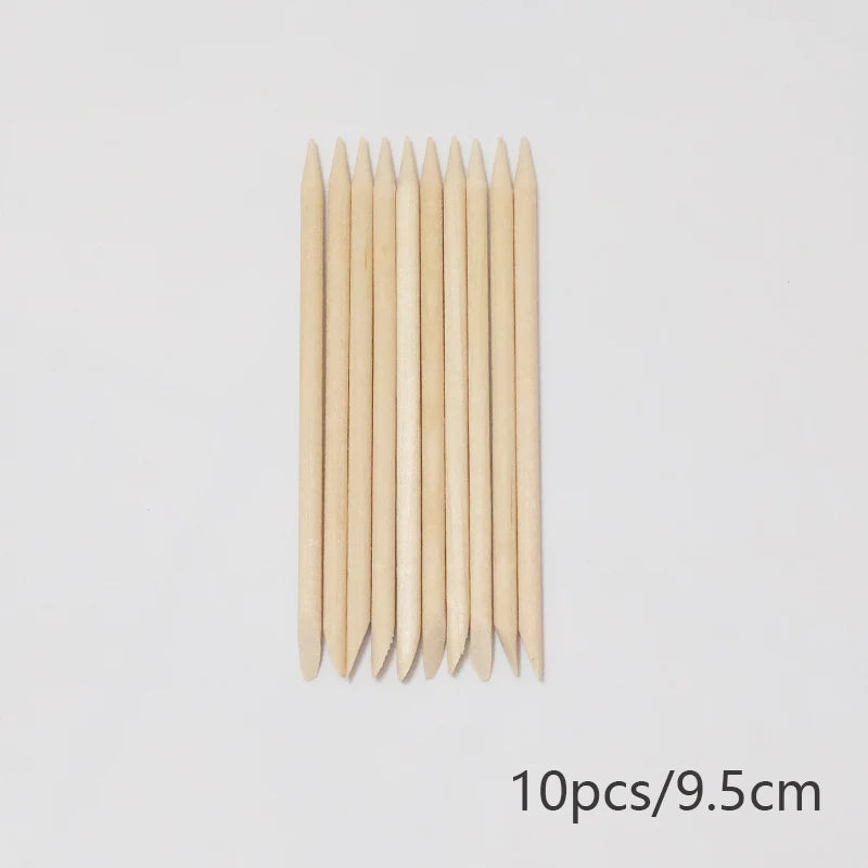 Lurayee Orange Wood Nail Cuticle Pusher – Manicure Tool for Nail Art, Gel Polish, and Nail Design