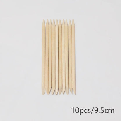 Lurayee Orange Wood Nail Cuticle Pusher – Manicure Tool for Nail Art, Gel Polish, and Nail Design