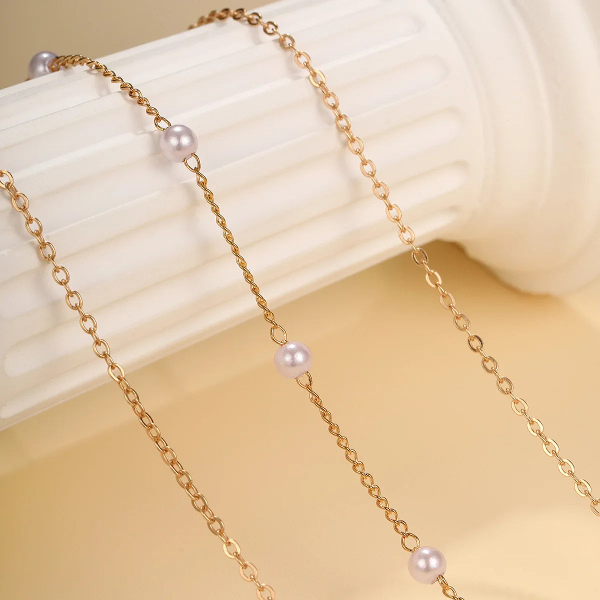 LATS Pearl Choker Necklace for Women – Double Layer Heart Pendant Jewelry Gift
