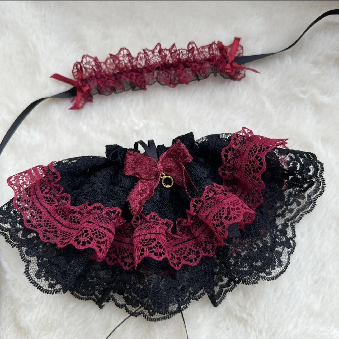 10cm Skullpanda Doll Clothes – Vintage Princess Dress Set with Headwear, Winter Symphony Series