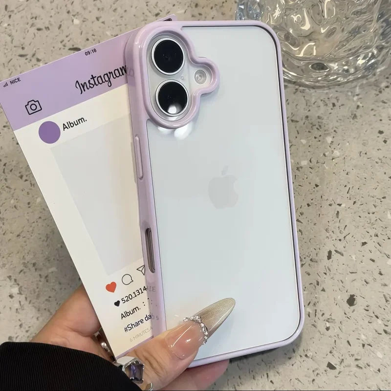 Luxury Clear Acrylic Phone Case for iPhone 11–17 Pro Max - Transparent Candy Bumper Protection Cover