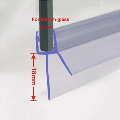 Shower Glass Door Seal Strip - 4–6mm Rubber Weatherproof Seal for Bath Screens and Glass Doors