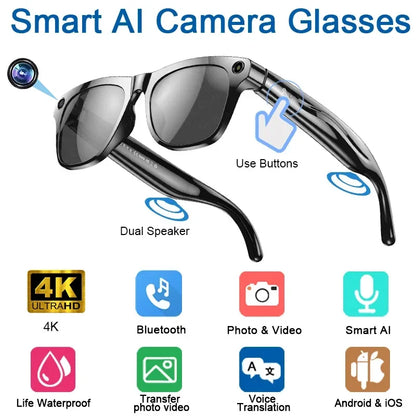 Xiaomi Mijia 6K HD AI Smart Glasses — 100MP Camera, ChatGPT, Bluetooth Call, Voice Assistant, 260mAh Battery
