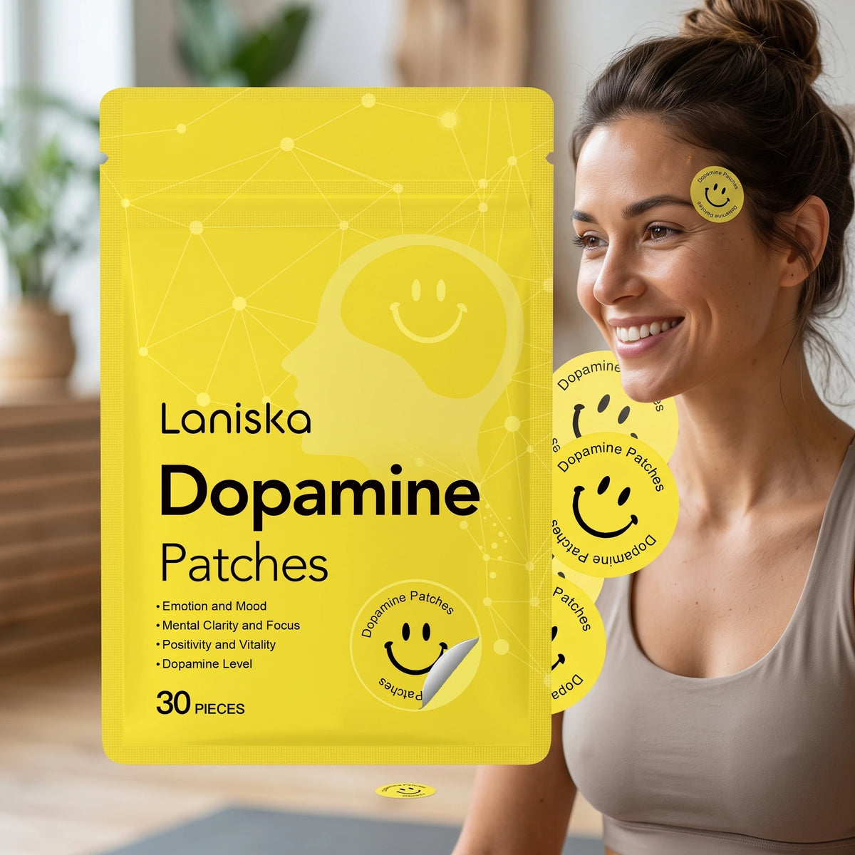 Dopamine Wellness Patches - Daily Comfort Patches for Focus, Stress Relief, Mood Balance & Vitality Support for Work and Study
