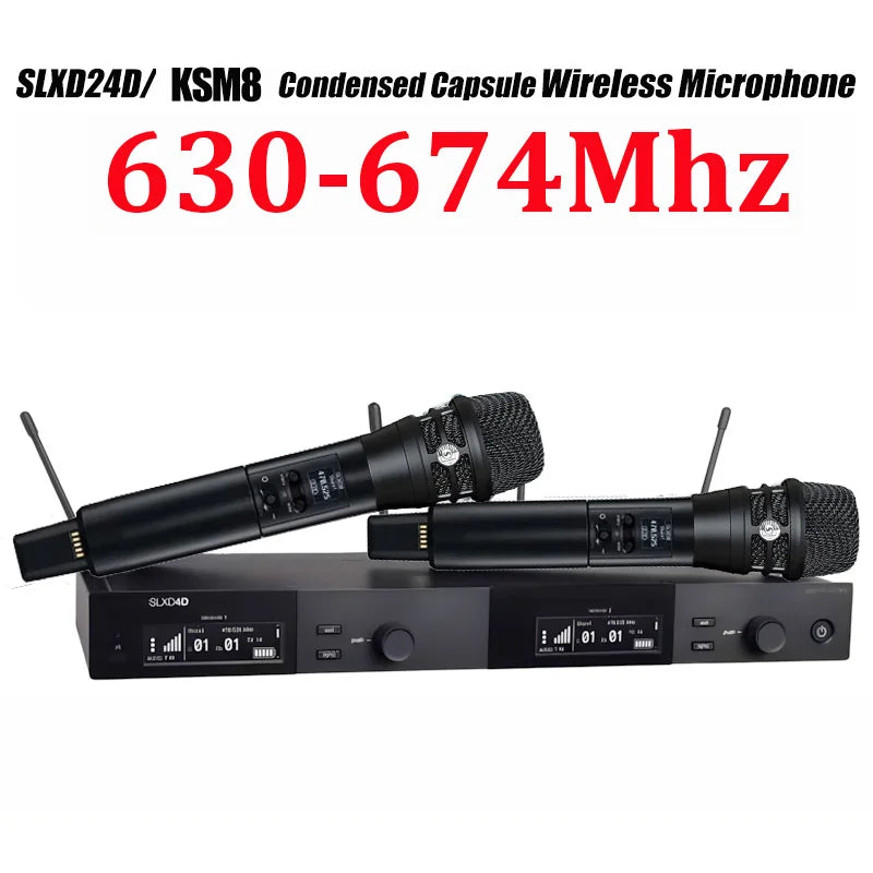 SLXD Wireless Microphone System – 500/600/800MHz 4-Pin Headset with KSM8/Beta58, Professional Audio for Stage & Karaoke