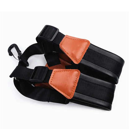 Miwayer Saxophone Strap — Universal Double Shoulder Leather Strap for Alto, Tenor & Soprano Saxophones (Adult & Child)
