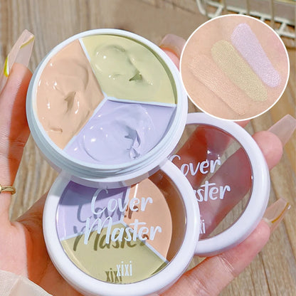 XIXI 3-Color Concealer Palette - Acne Spot, Dark Circle & Skin Tone Correction Makeup