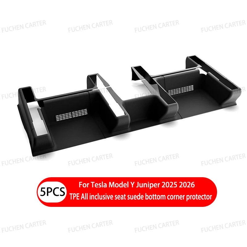Tesla Model Y Juniper 2025–2026 Metal Logo Door Sill Protectors – Front and Rear Anti-Kick Threshold Guard Strips