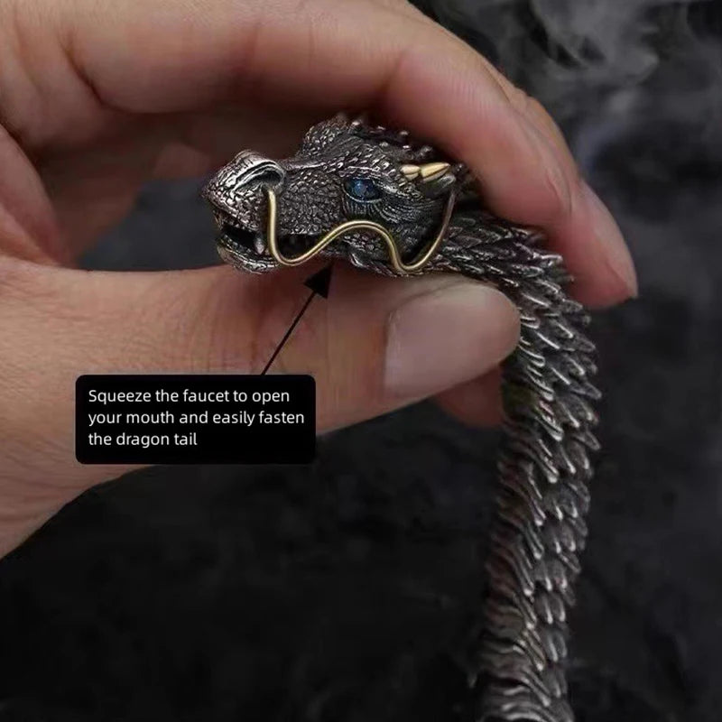 Trendy Dragon Copper Bracelet – Unisex Fashion Loong Metal Bangle, Party & Daily Jewelry Accessories for Women & Men