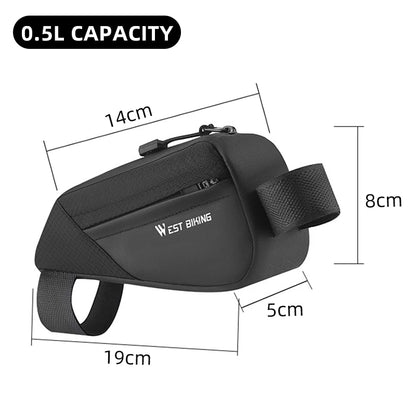 Ultralight Mini Bike Frame Bag – Water-Repellent Top Tube Triangle Pannier for MTB & Road Bikes