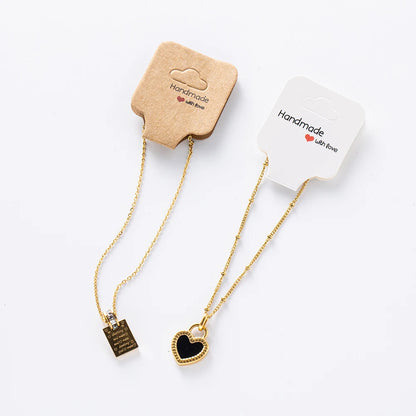 50PCS Blank Jewelry Display Cards — Foldable Adhesive Price Tag Holders for Necklaces & Bracelets, Small Business Packaging Supplies